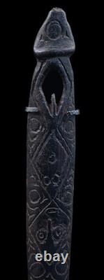 Rhombe, bullroarer, papua new guinea, oceanic art, traditional instrument, 29 cm