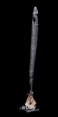 Rhombe, bullroarer, papua new guinea, oceanic art, traditional instrument, 29 cm
