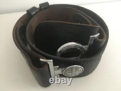 Royal Papua New Guinea Constabulary Leather Belt with Buckle 1970s PNG