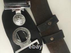 Royal Papua New Guinea Constabulary Leather Belt with Buckle 1970s PNG
