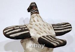 SEPIK River Clay Roof Pot Finial Man Bird Polychrome Pottery Papua New Guinea