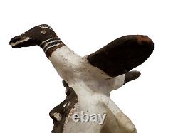 SEPIK River Clay Roof Pot Finial Man Bird Polychrome Pottery Papua New Guinea