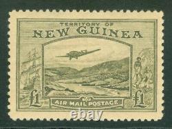 SG 225 New Guinea 1939. £1 olive-green. Fine unmounted mint CAT £140