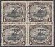 SG 42 Papua (British New Guinea) 1906. 4d black & sepia block of 4. Very fine