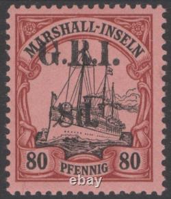 SG 58 New Guinea 1914. 8d on 80pf black & carmine/rose. Very lightly mounted