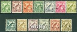 SG O42-O54 New Guinea 1932. 1d to 5/- set of 13. Fresh mounted mint CAT £275