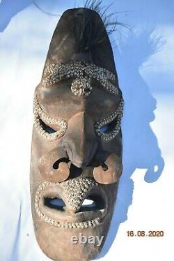 Sale! Papua New Guinea House Mask, Feathers, Shells 30 Prov