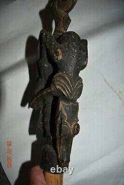 Sale! Papua New Guinea Top Of Ritual Flute, Shells, Bird, Croc 14 Prov