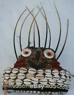 Sale! Papua New Guinea Witchdoctors Hat, Shells, Quills 14 Prov