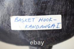 Sepik Basket Hook Figure for food, Elephant Papua New Guinea Wood Carving 1960s
