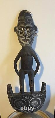 Sepik River Food Hook, hand carved pacific islands tribal art Papua New Guinea
