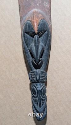Sepik River Human And Crocodile Headrest. Papua New Guinea