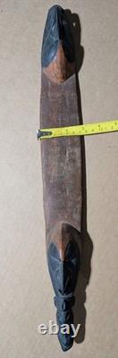 Sepik River Human And Crocodile Headrest. Papua New Guinea