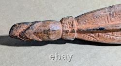 Sepik River Human And Crocodile Headrest. Papua New Guinea