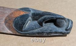 Sepik River Human And Crocodile Headrest. Papua New Guinea