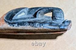 Sepik River Human And Crocodile Headrest. Papua New Guinea