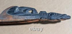 Sepik River Human And Crocodile Headrest. Papua New Guinea