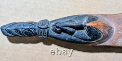 Sepik River Human And Crocodile Headrest. Papua New Guinea