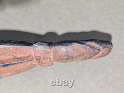 Sepik River Human And Crocodile Headrest. Papua New Guinea