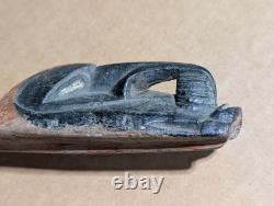 Sepik River Human And Crocodile Headrest. Papua New Guinea