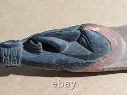 Sepik River Human And Crocodile Headrest. Papua New Guinea