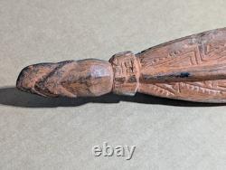 Sepik River Human And Crocodile Headrest. Papua New Guinea