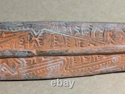 Sepik River Human And Crocodile Headrest. Papua New Guinea