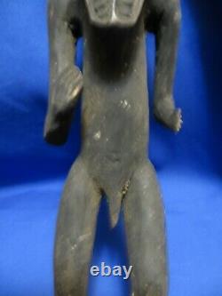 Sepik River Papua New Guinea Carved Black Ancestor Figure 15 Inch