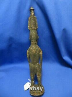 Sepik River Papua New Guinea Carved Black Beaked Bird Spirit Figure 15 Inch