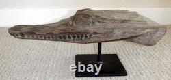 Sepik River Papua New Guinea Carved Canoe Prow, 12 inch on metal stand