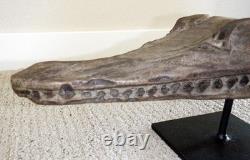 Sepik River Papua New Guinea Carved Canoe Prow, 12 inch on metal stand