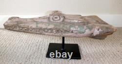 Sepik River Papua New Guinea Carved Canoe Prow, 13 inch on metal stand