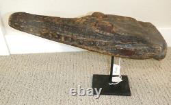 Sepik River Papua New Guinea Carved Canoe Prow, 13 inch on metal stand