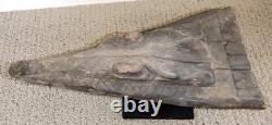 Sepik River Papua New Guinea Carved Canoe Prow, 13 inch on metal stand