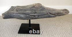 Sepik River Papua New Guinea Carved Canoe Prow, 13 inch on metal stand