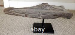 Sepik River Papua New Guinea Carved Canoe Prow, 14 inch on metal stand