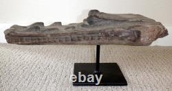 Sepik River Papua New Guinea Carved Canoe Prow, 14 inch on metal stand