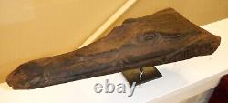Sepik River Papua New Guinea Carved Canoe Prow, 14 inch on metal stand