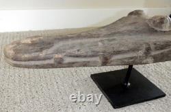 Sepik River Papua New Guinea Carved Canoe Prow, 14 inch on metal stand