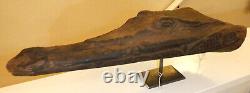 Sepik River Papua New Guinea Carved Canoe Prow, 14 inch on metal stand