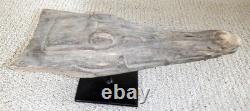Sepik River Papua New Guinea Carved Canoe Prow, 14 inch on metal stand