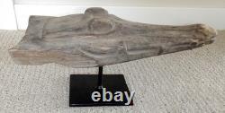 Sepik River Papua New Guinea Carved Canoe Prow, 14 inch on metal stand