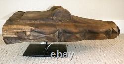 Sepik River Papua New Guinea Carved Canoe Prow, 15 inch on metal stand