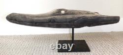 Sepik River Papua New Guinea Carved Canoe Prow, 15 inch on metal stand