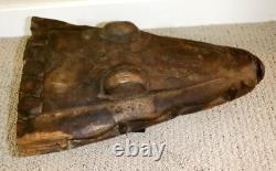 Sepik River Papua New Guinea Carved Canoe Prow, 15 inch on metal stand