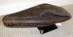 Sepik River Papua New Guinea Carved Canoe Prow, 15 inch on metal stand