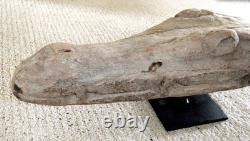 Sepik River Papua New Guinea Carved Canoe Prow, 15 inch on metal stand