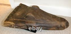 Sepik River Papua New Guinea Carved Canoe Prow, 15 inch on metal stand