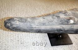 Sepik River Papua New Guinea Carved Canoe Prow, 15 inch on metal stand