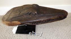 Sepik River Papua New Guinea Carved Canoe Prow, 15 inch on metal stand
